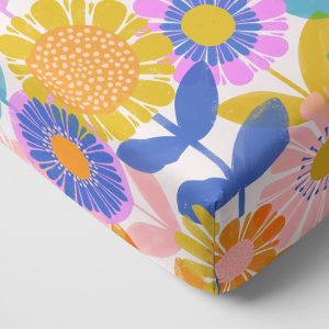 Petal Power Fitted Crib Sheet