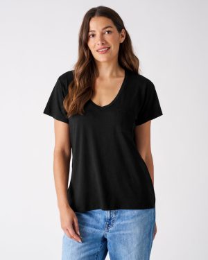Black Women's Perfect Pocket Tee