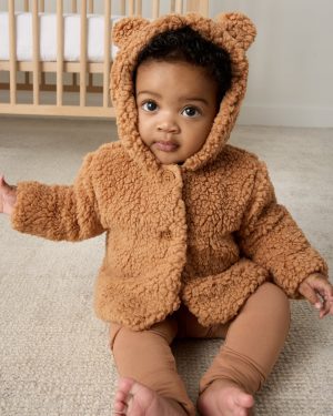 Chestnut Brown Sherpa Baby Jacket
