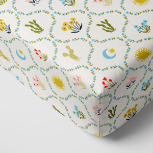 Desert Meadow Fitted Crib Sheet