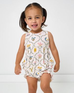 Desert Meadow Ribbed Bubble Romper