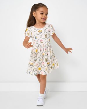 Desert Meadow Ribbed Skater Dress