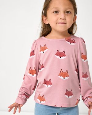 Fox Tracks Puff Sleeve Tee
