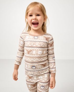 Frosty Fair Isle Two-Piece Pajama Set