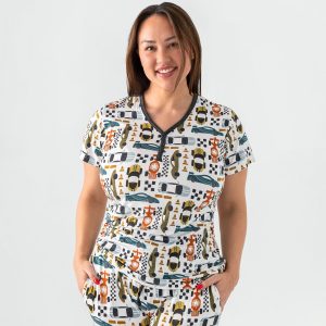 Fast Lane Women's Short Sleeve Pajama Top
