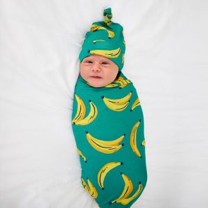 Go Bananas Swaddle & Hat Set
