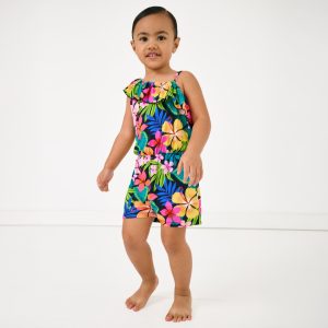 Jungle Blooms Asymmetrical Romper