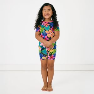 Jungle Blooms Two-Piece Short Sleeve & Shorts Pajama Set