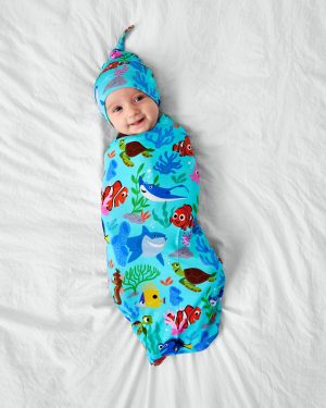 Pixar Nemo's Reef Swaddle & Hat Set