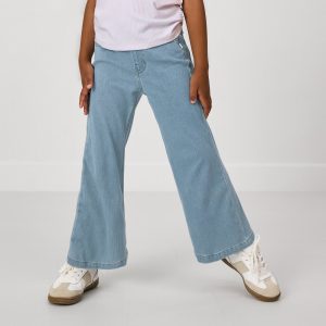 Light Blue Wide Leg Denim Pants