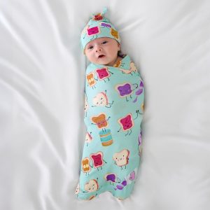 Lunch Buddies Swaddle & Hat Set