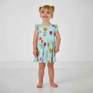 Lunch Buddies Flutter Twirl Dress with Bodysuit