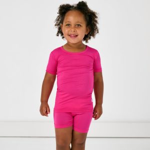 Mighty Magenta Two-Piece Short Sleeve & Shorts Pajama Set