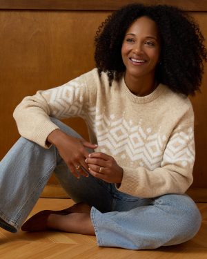 Neutral Fair Isle Adult Sweater