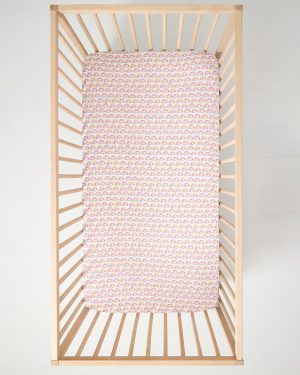 Pastel Rainbows Fitted Crib Sheet