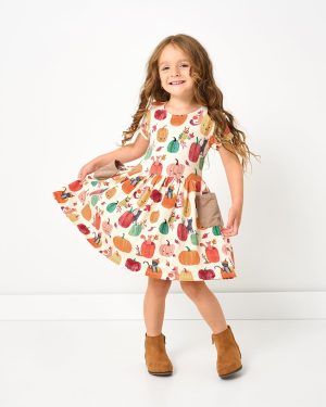 Pumpkin Pals Patch Pocket Dress
