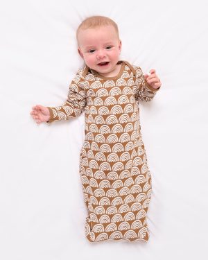 Rust Rainbows Infant Gown