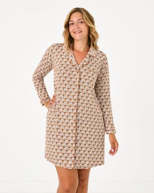 Rust Rainbows Women's Long Sleeve Sleep Shirt