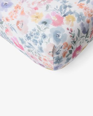 Tiny Blooms Fitted Mini Crib Sheet