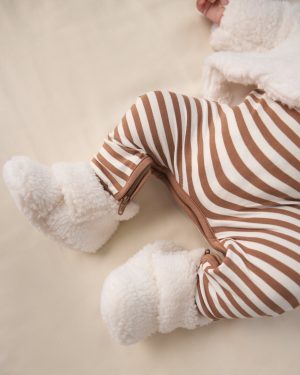 Soft White Sherpa Crossover Booties