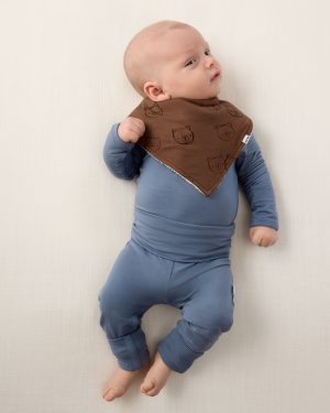 Teddy Tracks Bandana Bib