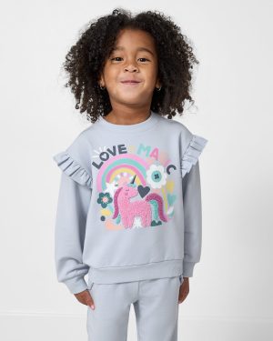 Unicorn Flutter Crewneck