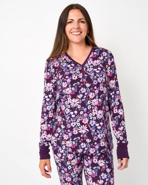 Violet Meadow Women's Long Sleeve Pajama Top