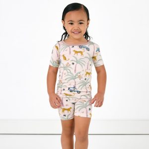 Wild Escape Two-Piece Short Sleeve & Shorts Pajama Set