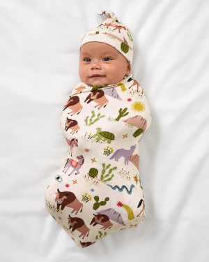Wild Frontier Swaddle & Hat Set
