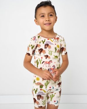Wild Frontier Two-Piece Short Sleeve & Shorts Pajama Set