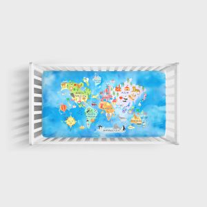 Around The World Fitted Crib Sheet