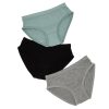 Stormy. Black. Heather Gray Girl's Brief Underwear - 3 Pack