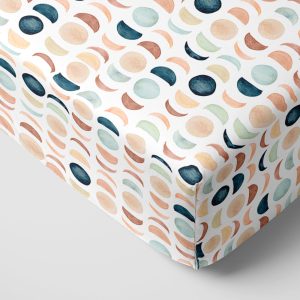 Luna Neutral Fitted Crib Sheet