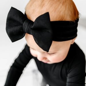 Black Luxe Bow Headband