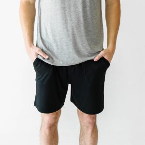 Black Men's Pajama Shorts