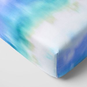 Blue Cosmic Mist Fitted Crib Sheet