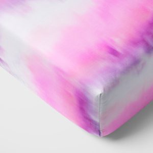 Pink Cosmic Mist Fitted Crib Sheet