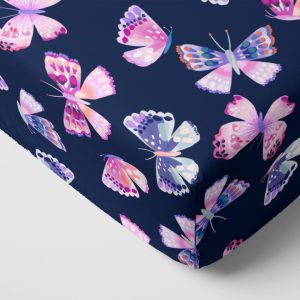 Royal Butterflies Fitted Crib Sheet