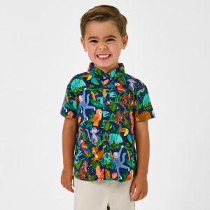 Treetop Tails Button Down Polo