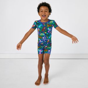 Treetop Tails Two-Piece Short Sleeve & Shorts Pajama Set